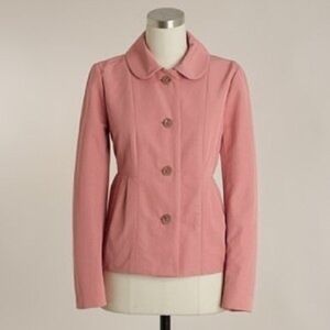J. Crew Faille Maisey Pink Waterproof  Jacket S